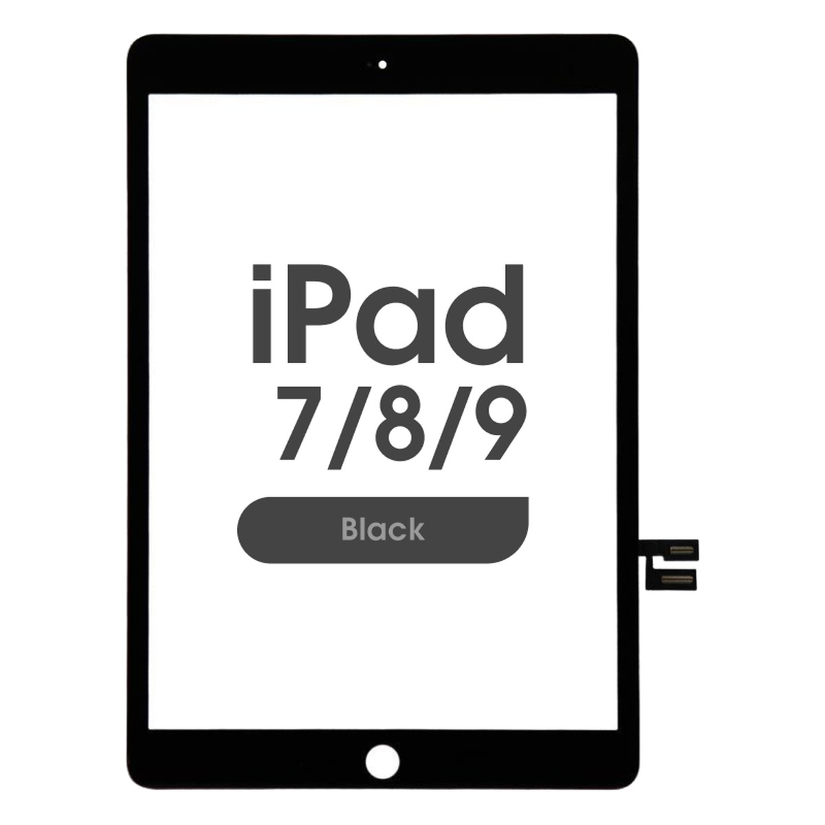 Cristal táctil con digitalizador IG3 para iPad 7 / iPad 8 / iPad 9, 10.2 / Black