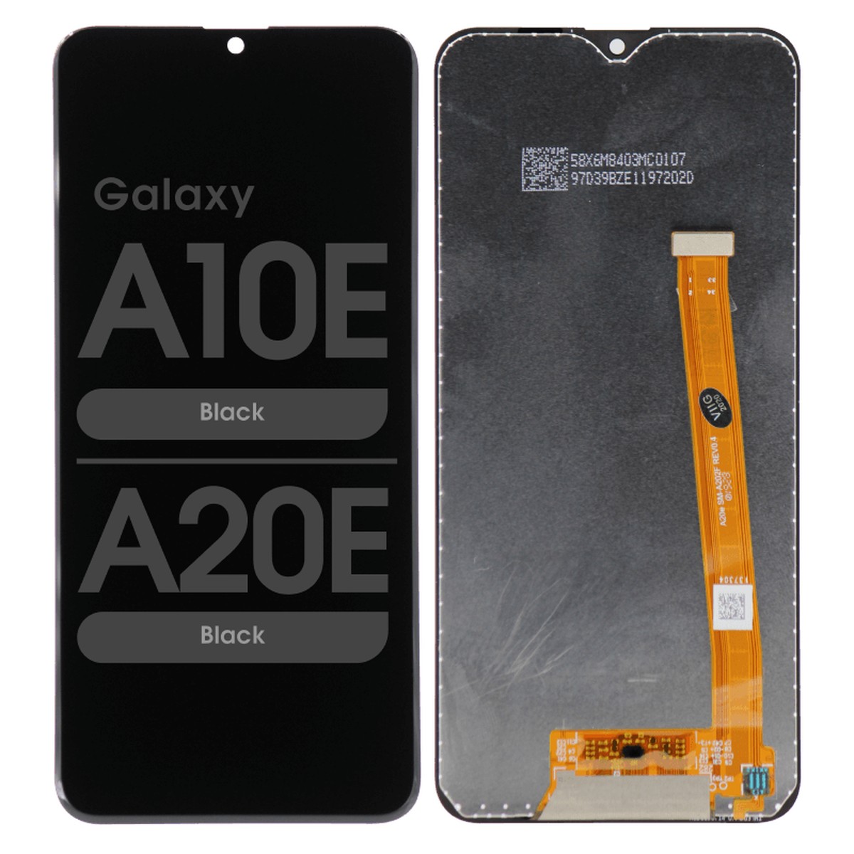 Pantalla Incell LCD con táctil sin marco para Galaxy A10e / A20e (A102), Black
