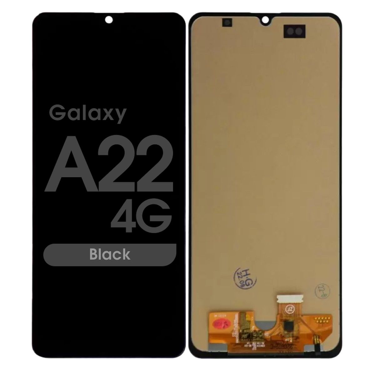 Pantalla Incell LCD con táctil sin marco para Galaxy A22 4G, A225 / 2021 / Black