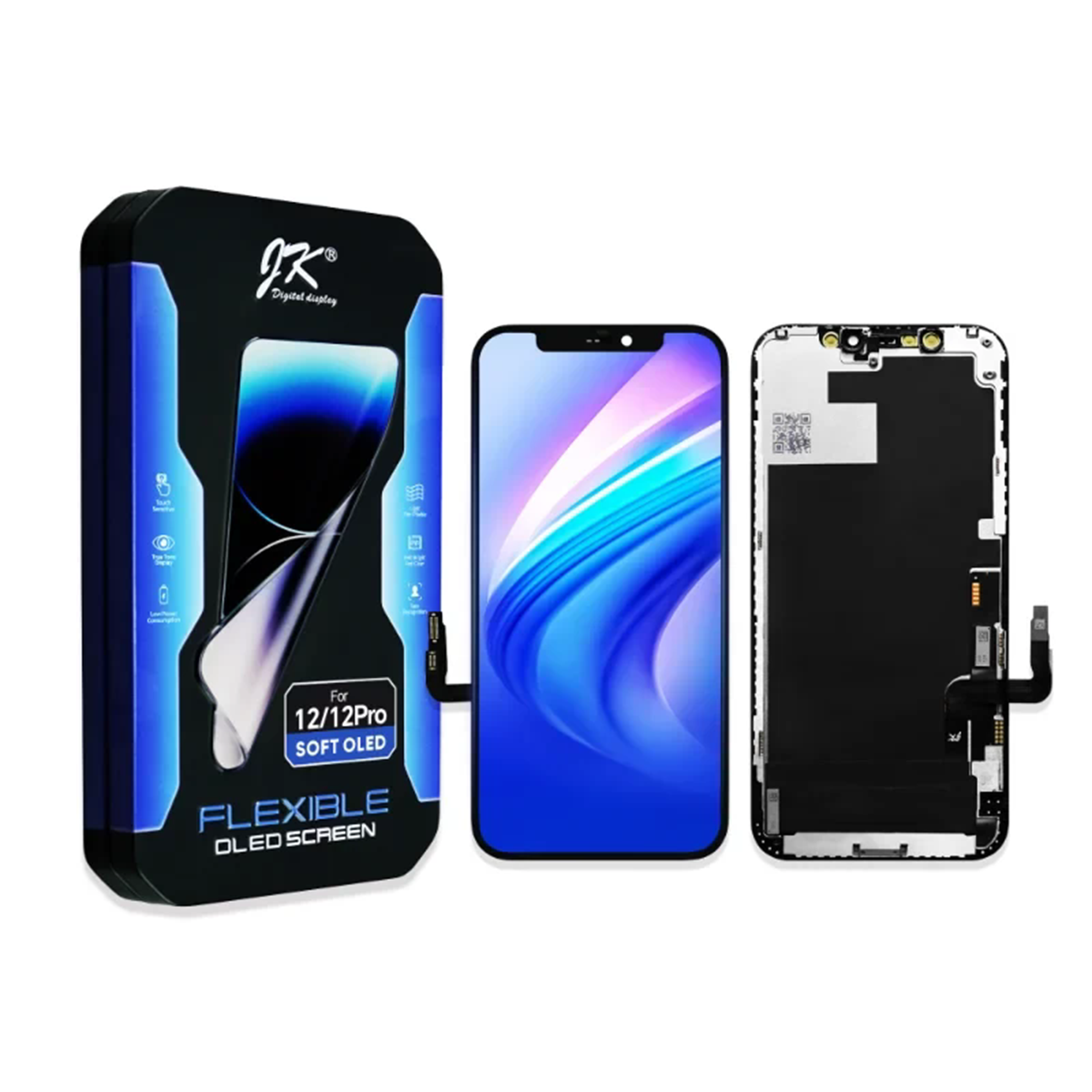 Pantalla Soft OLED JK de repuesto para iPhone 12 / 12 Pro — imagen 4