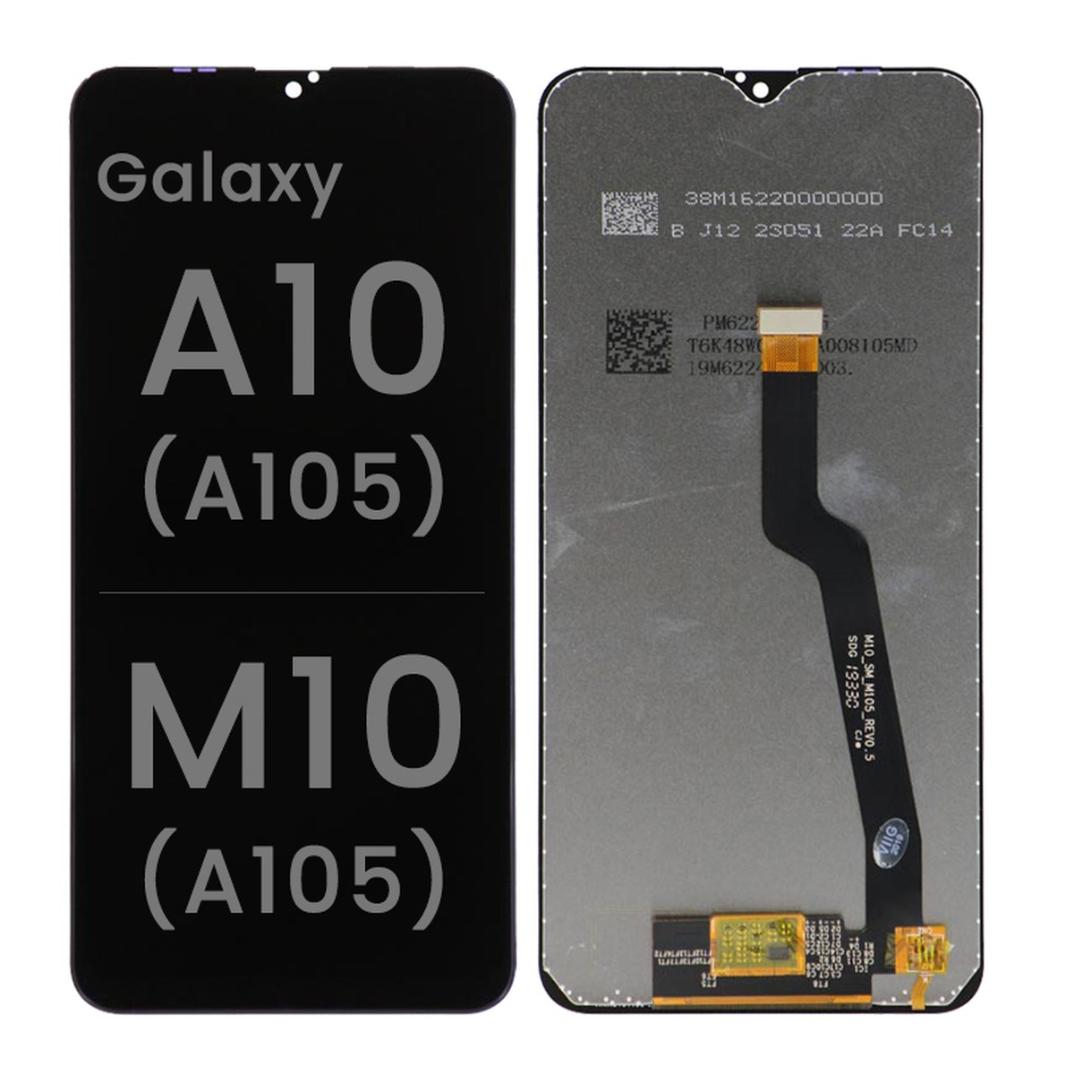Pantalla LCD con táctil sin marco para Galaxy A10 / M10 (A105), Black