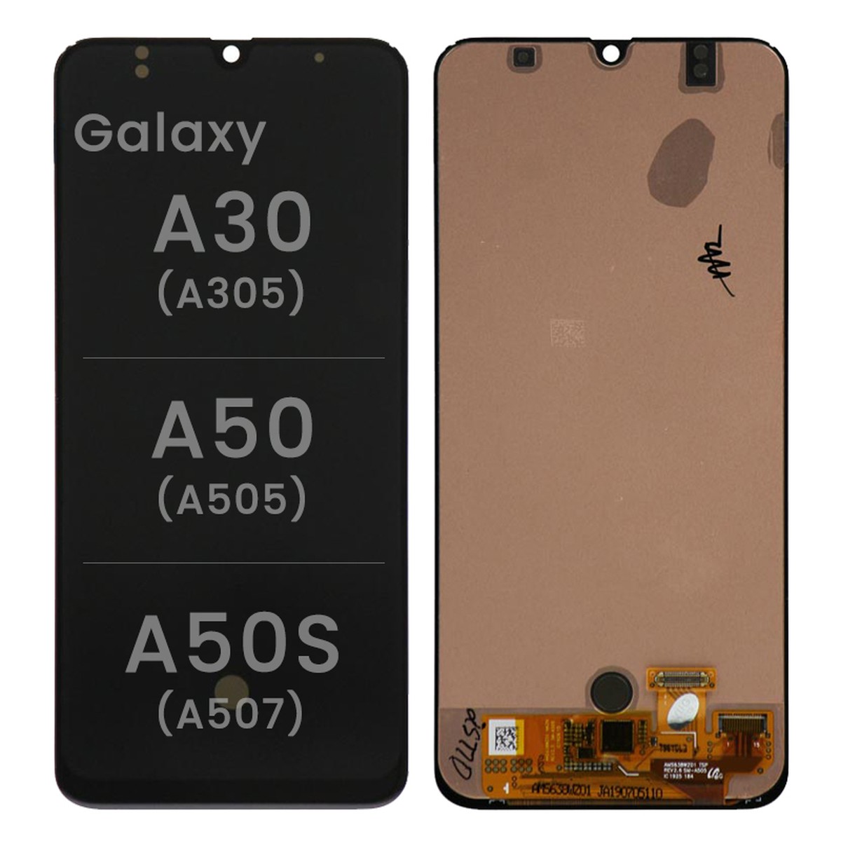 Pantalla LCD con táctil sin marco para Galaxy A50 (A505), Black