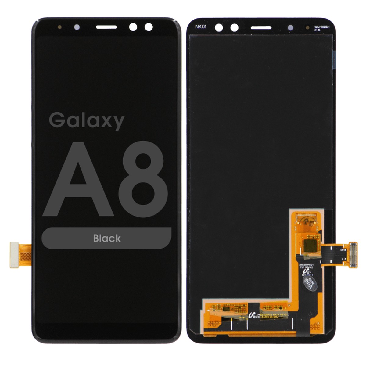 Pantalla LCD con táctil sin marco para Galaxy A8 (A530), Black