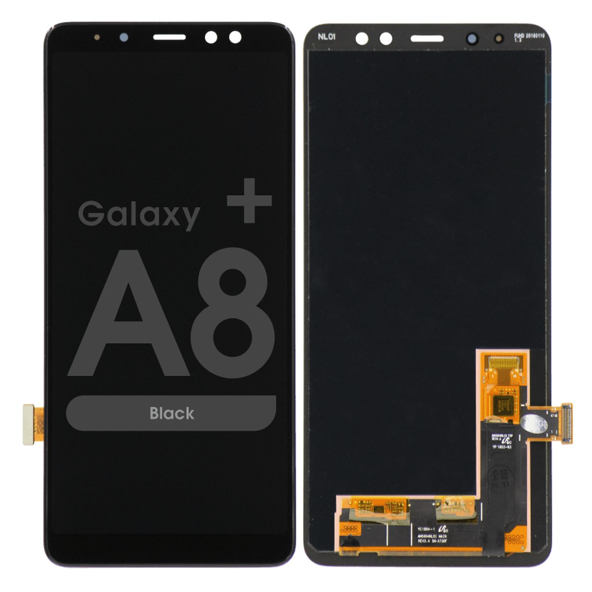 Pantalla LCD con táctil sin marco para Galaxy A8 Plus (A730), Black
