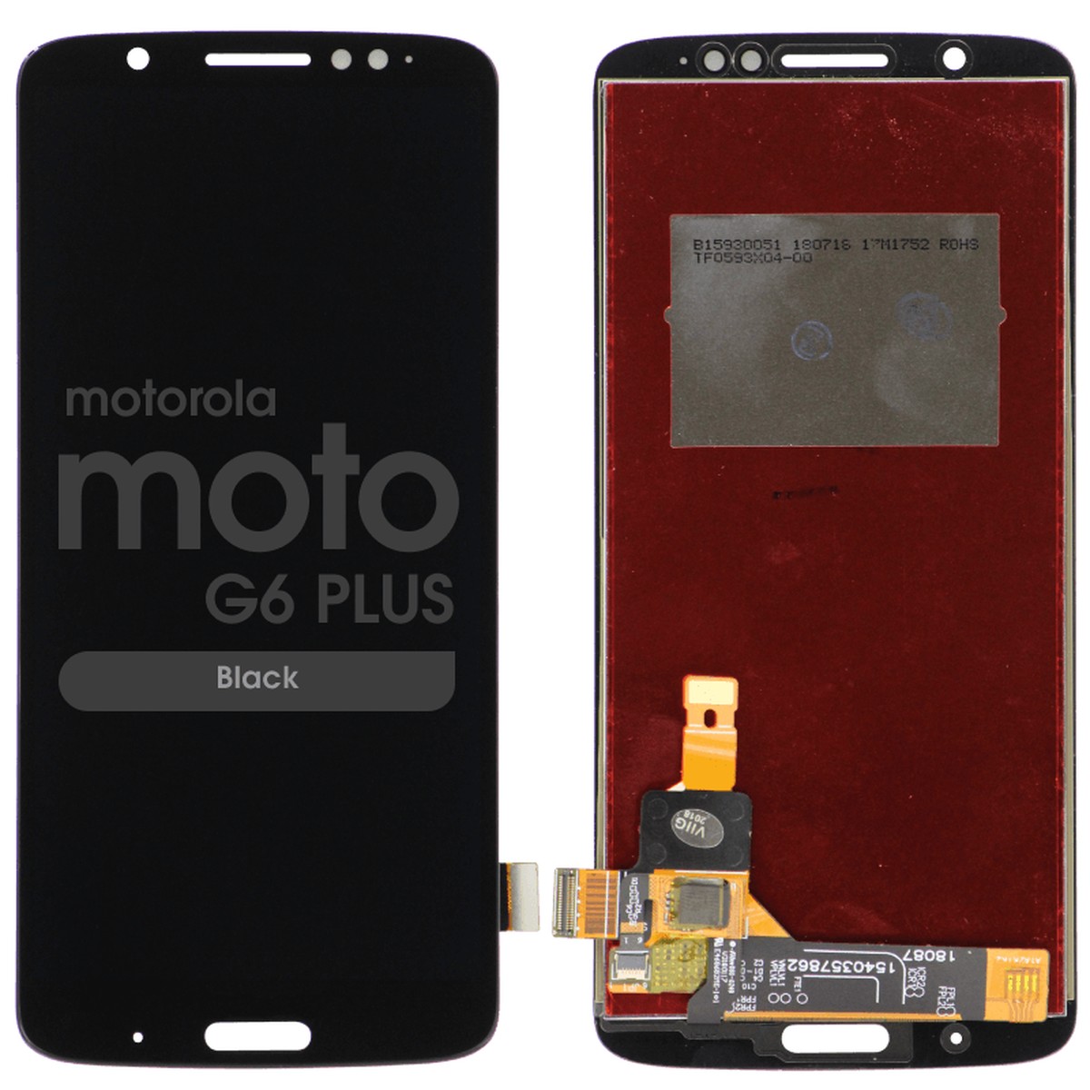 Pantalla LCD con táctil sin marco para Moto G6 Plus, Black