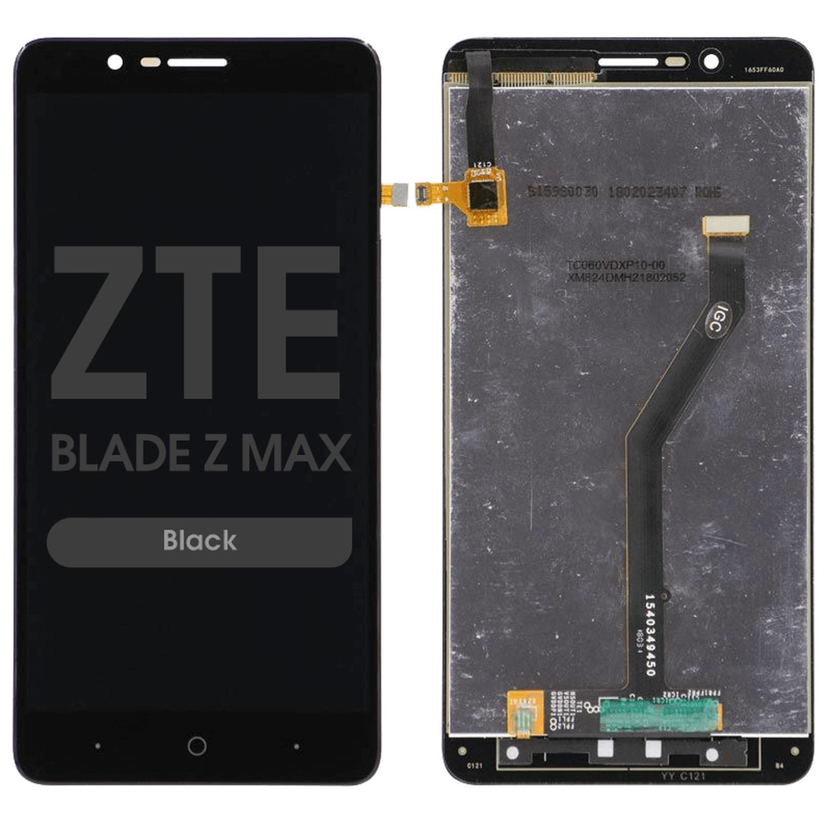 Pantalla LCD con táctil sin marco para ZTE Blade Z Max (Z982), Black