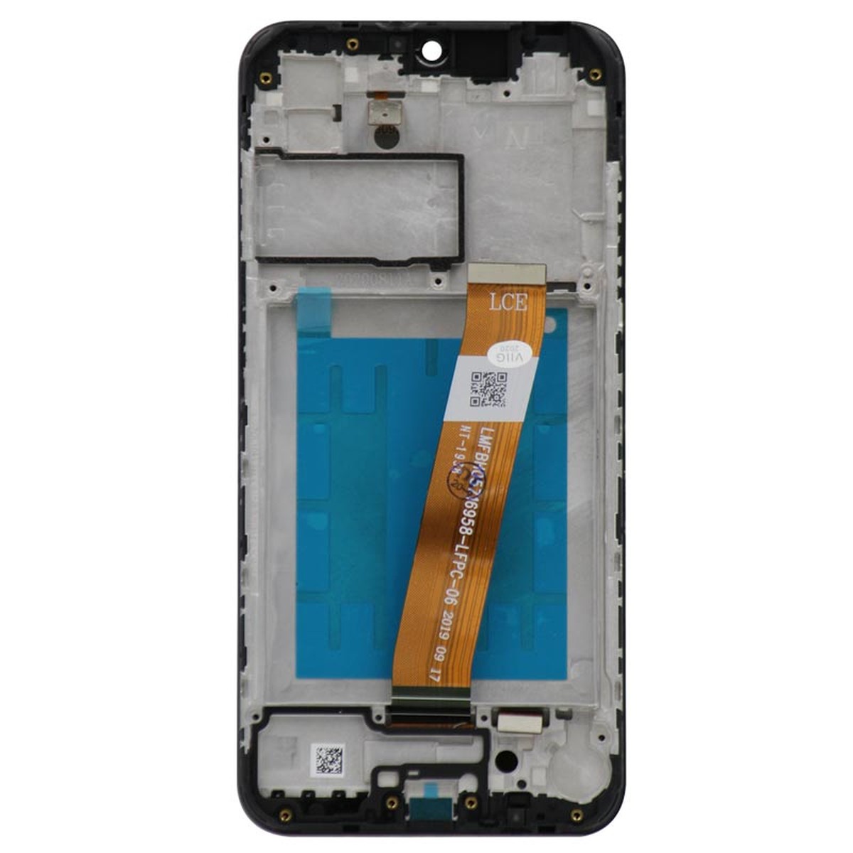 Pantalla LCD con táctil + marco para Galaxy A01 (A015), Versión US, Narrow Connector / USB-C / 145.5 mm / Black — imagen 3