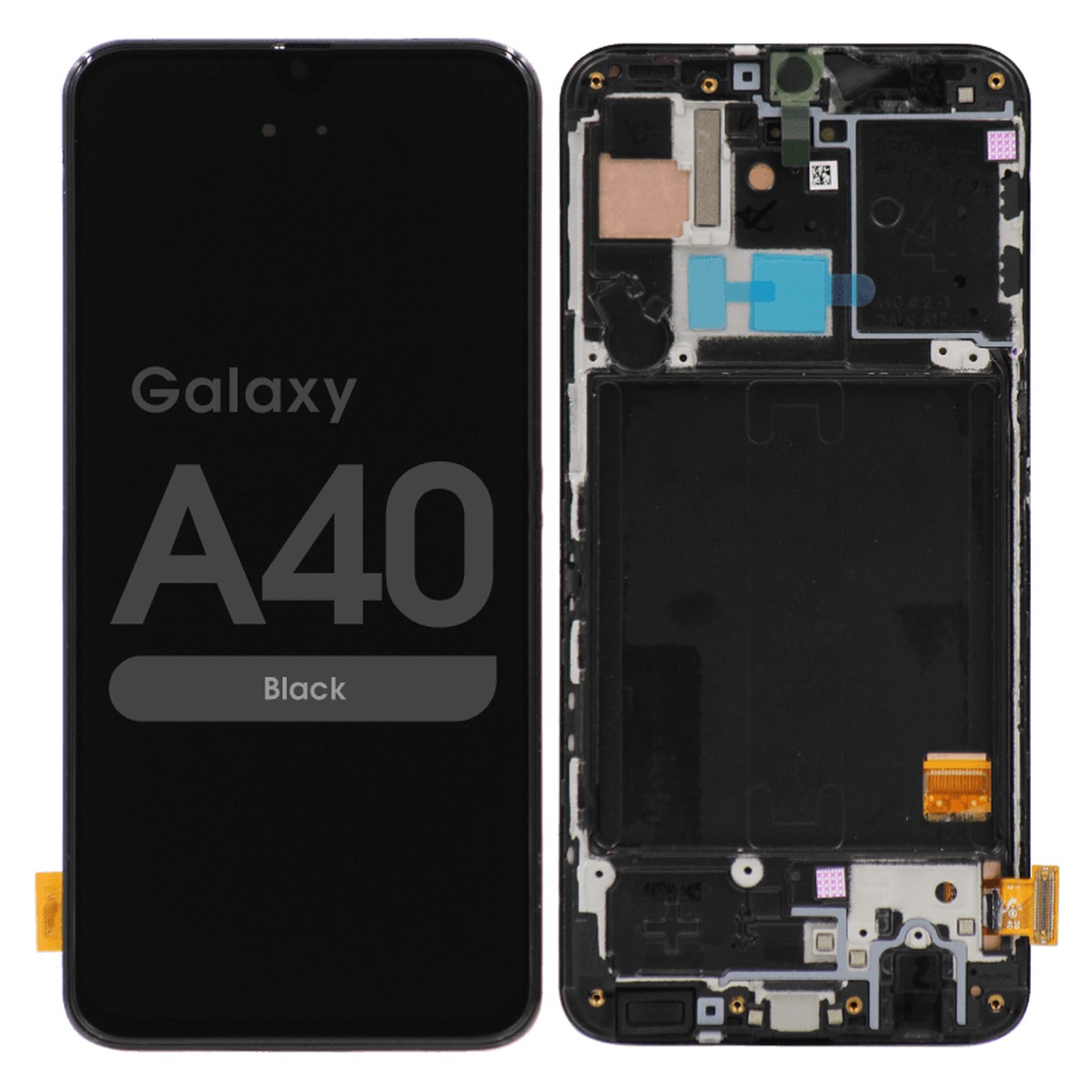 Pantalla LCD con táctil + marco para Galaxy A40 (A405), Black