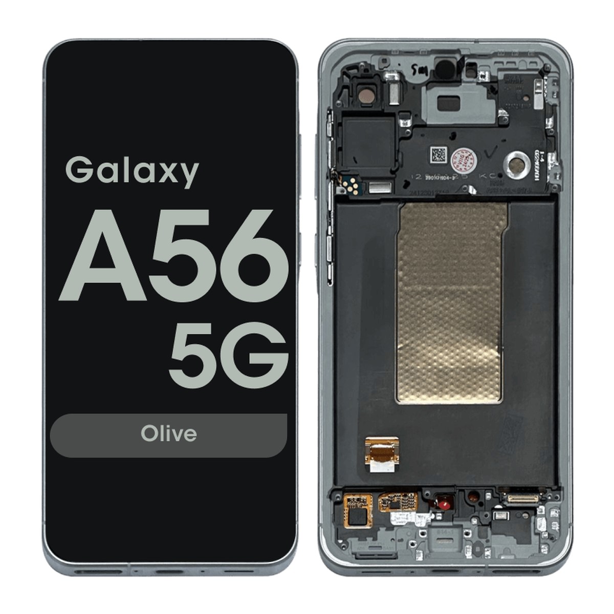 Pantalla LCD con táctil + marco para Galaxy A56 5G, A566 / 2025 / Olive