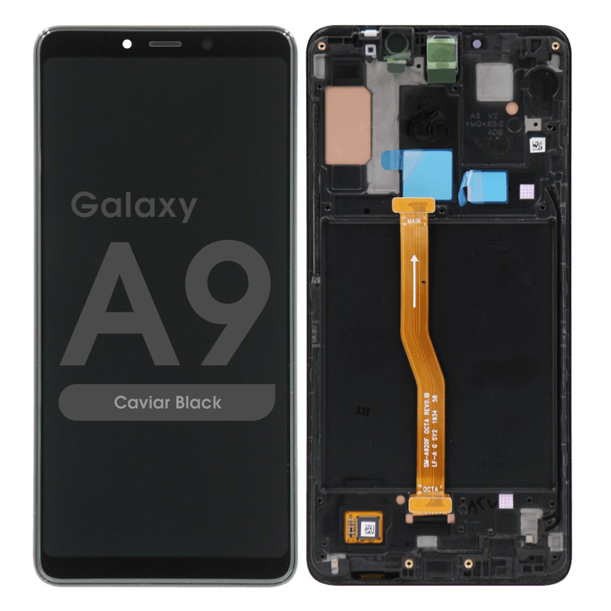 Pantalla LCD con táctil + marco para Galaxy A9 (A920), Caviar Black