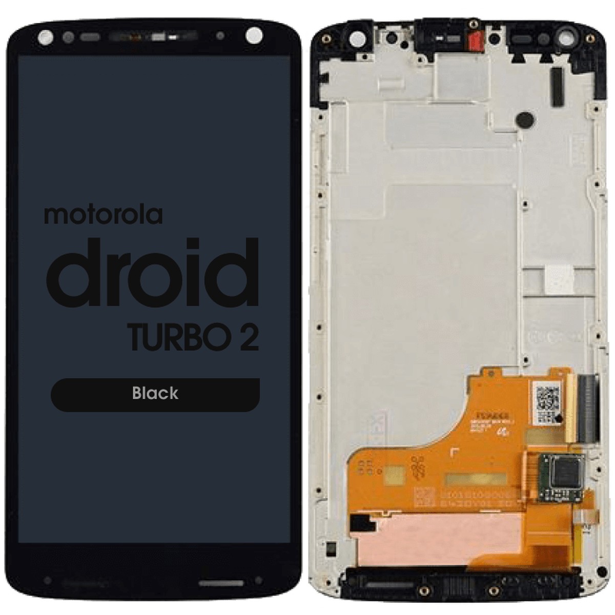Pantalla LCD con táctil + marco para Moto Droid Turbo 2, Black