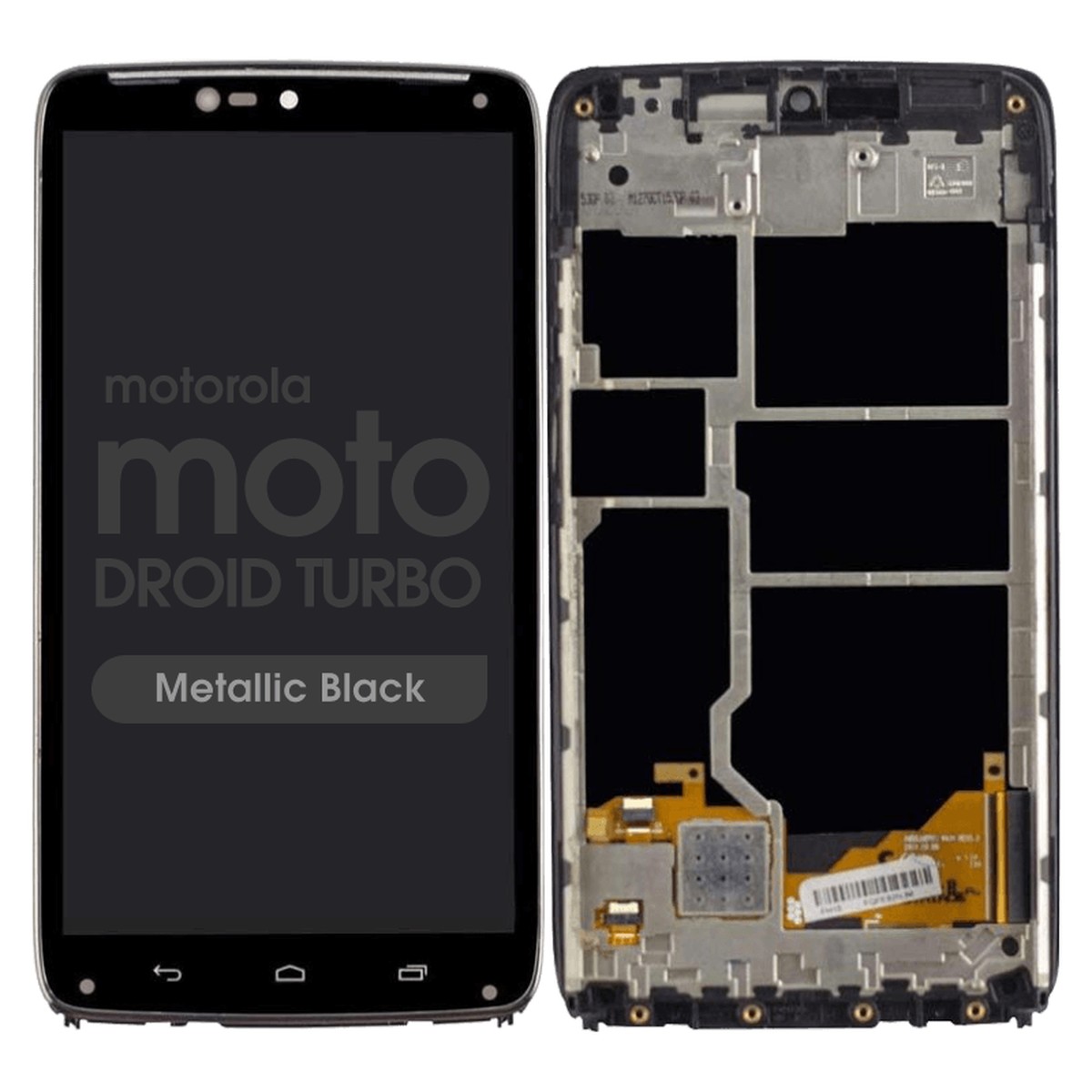 Pantalla LCD con táctil + marco para Moto Droid Turbo, Metallic Black