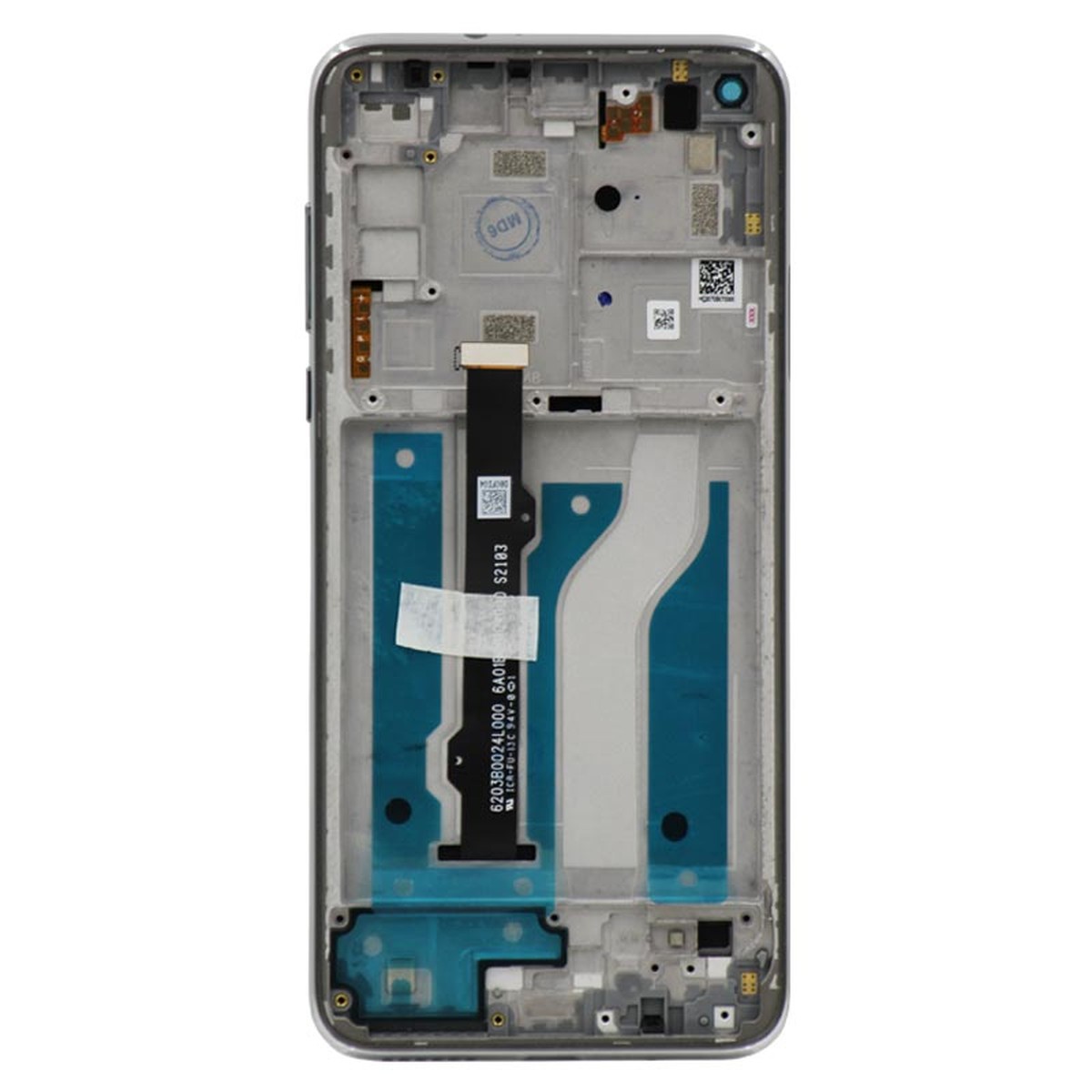 Pantalla LCD con táctil + marco para Moto G Fast (XT2045), Pearl White
