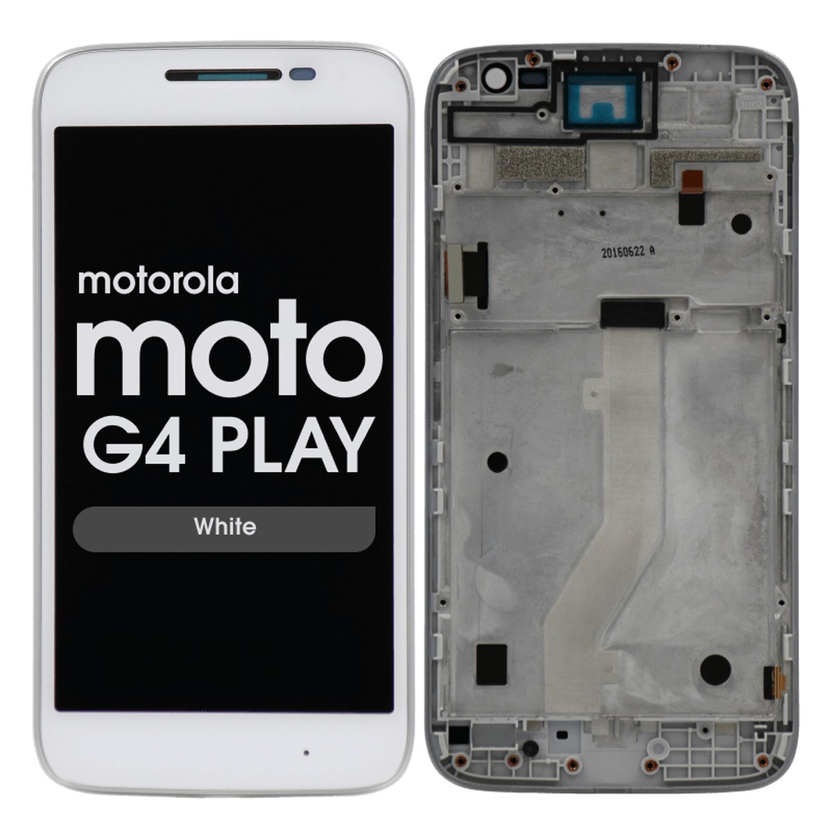 Pantalla LCD con táctil + marco para Moto G4 Play (XT1609), White