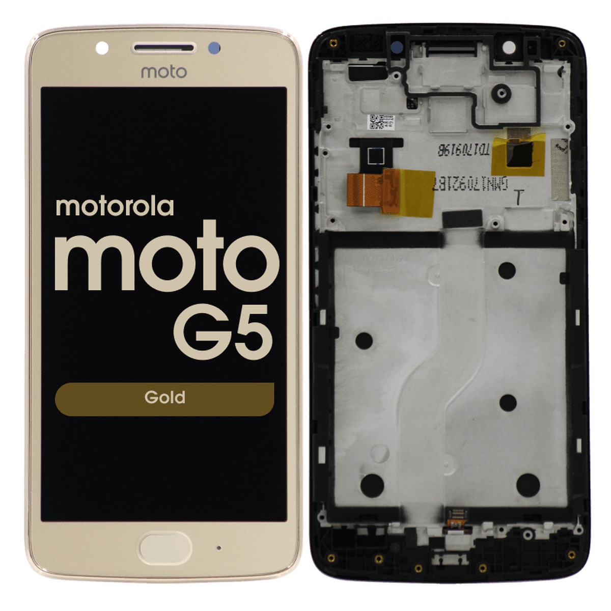 Pantalla LCD con táctil + marco para Moto G5 (XT1670), Gold