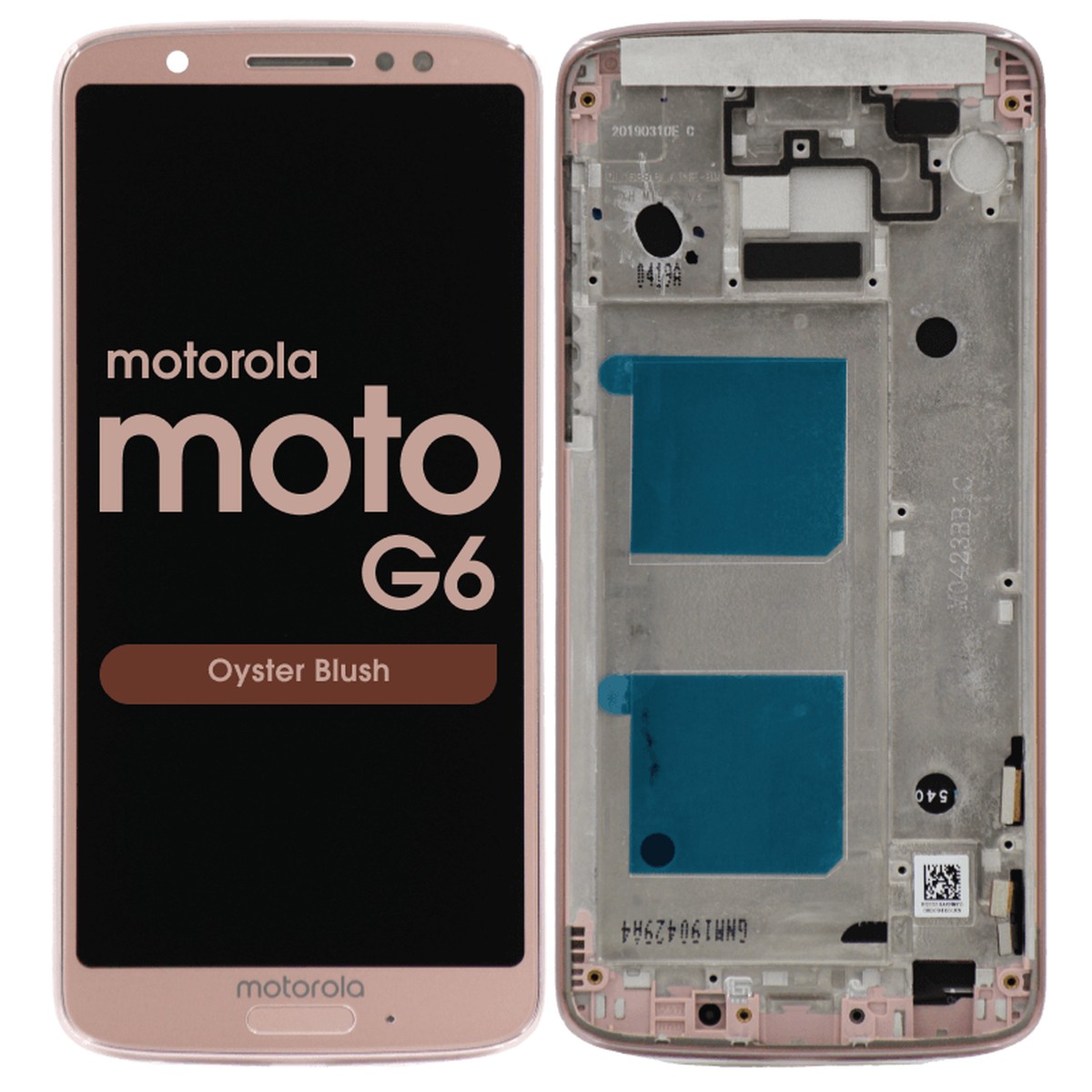 Pantalla LCD con táctil + marco para Moto G6 (XT1925), Oyster Blush