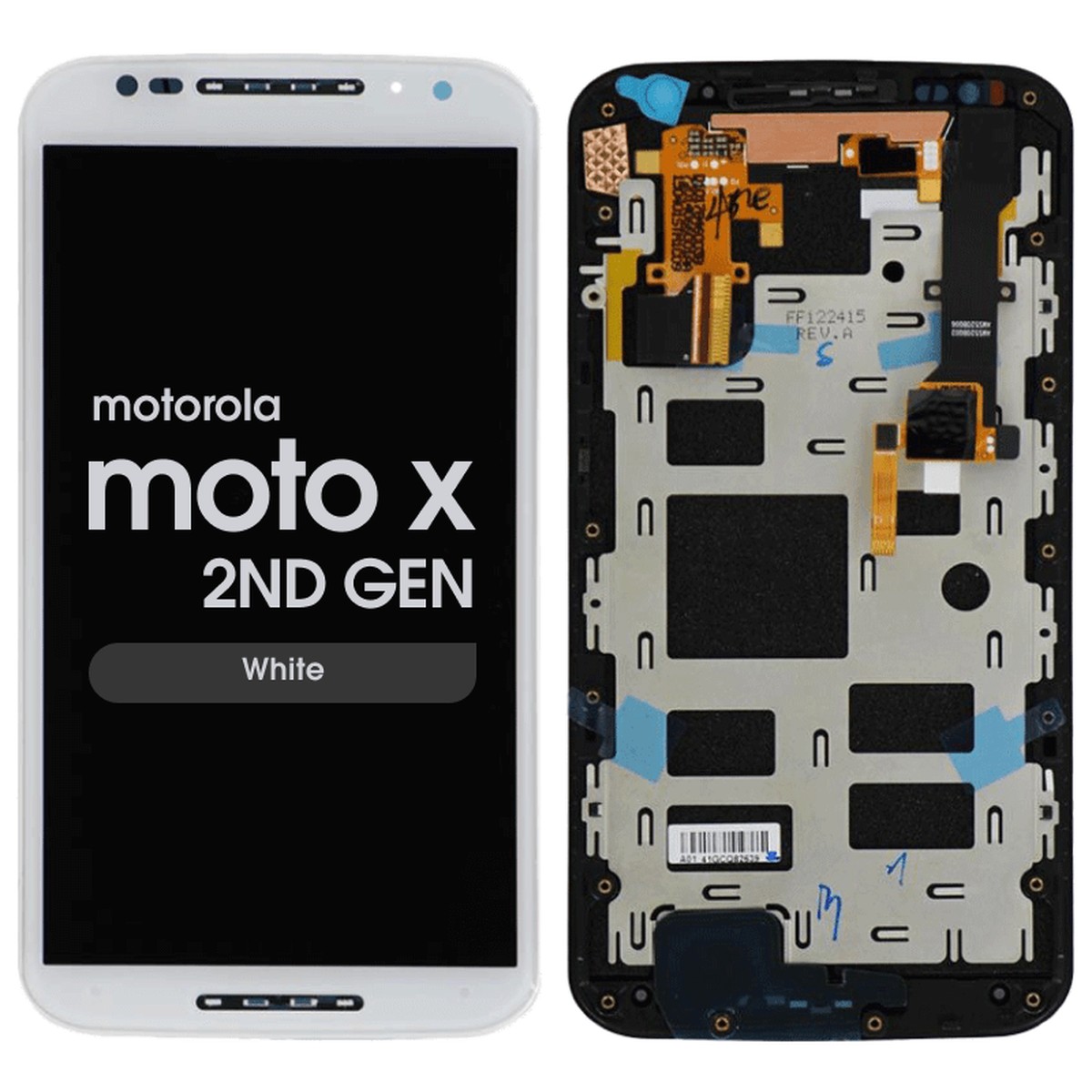 Pantalla LCD con táctil + marco para Moto X 2nd Gen (XT1096), White