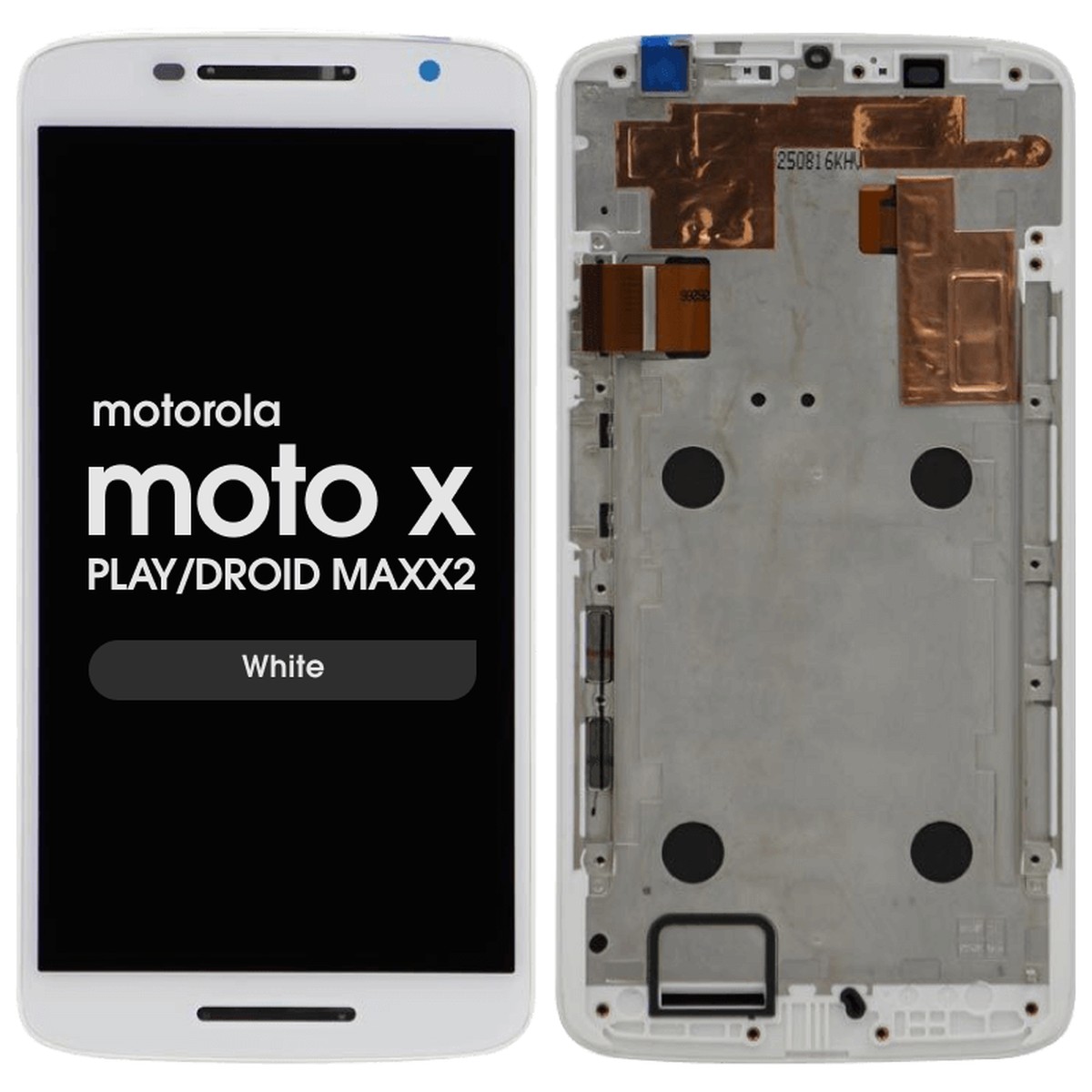 Pantalla LCD con táctil + marco para Moto X Play / Droid Maxx 2, White