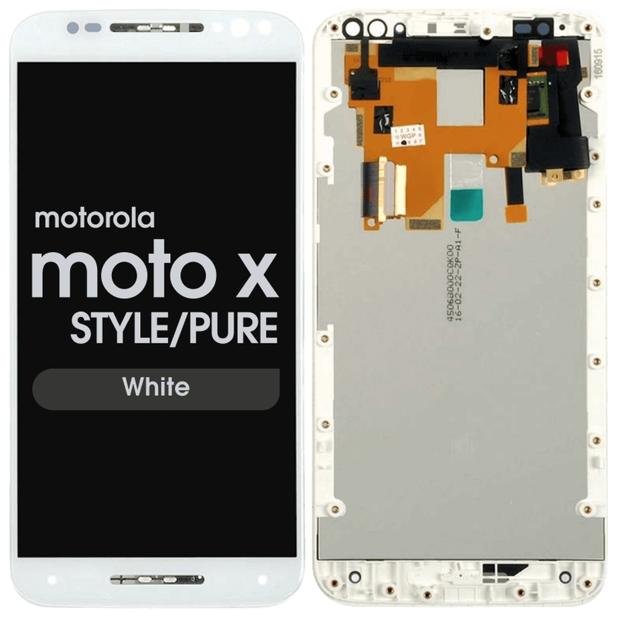 Pantalla LCD con táctil + marco para Moto X Style / Pure, White