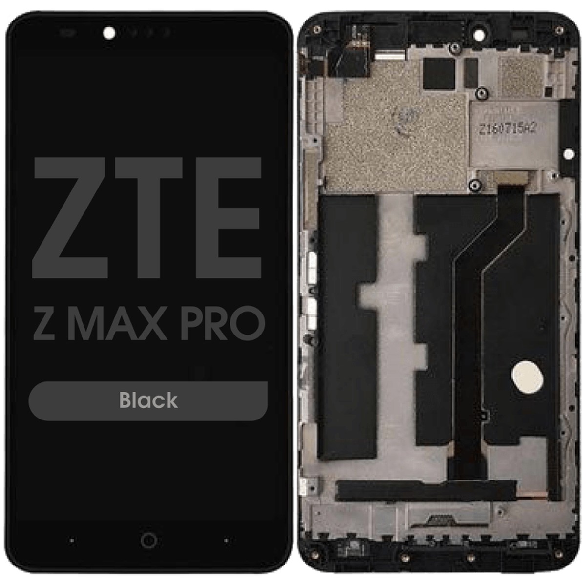 Pantalla LCD con táctil + marco para ZTE Z MAX Pro (Z981), Black