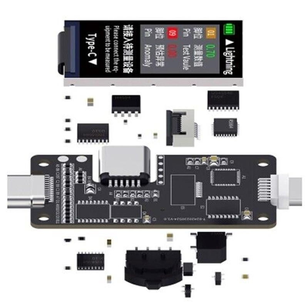 Probador de inserción para puerto USB-C / Lightning T824 Mechanic — imagen 2