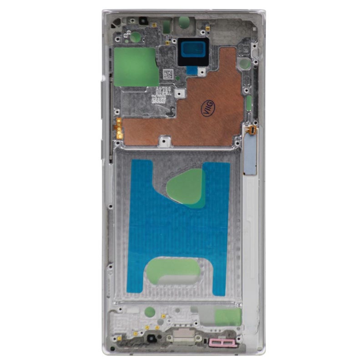 Marco intermedio con adhesivo para Galaxy Note 20 Ultra 5G (G998), Todas las operadoras excepto Verizon 5G UW, Mystic White