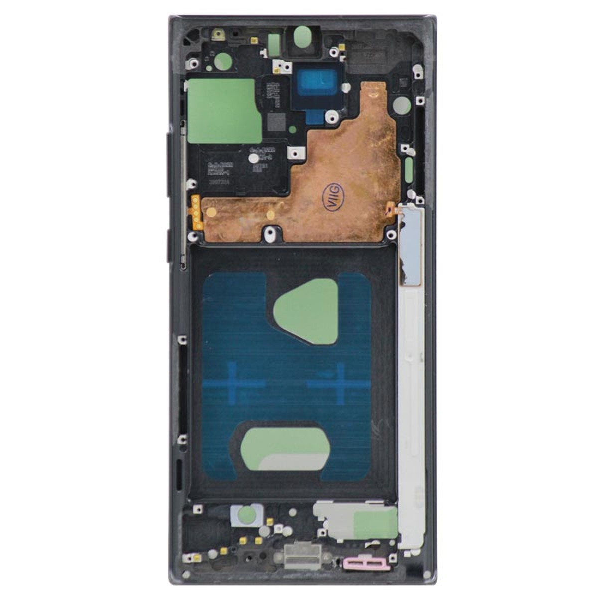 Marco intermedio con adhesivo para Galaxy Note 20 Ultra 5G (G998), Todas las operadoras excepto Verizon 5G UW, Mystic Black