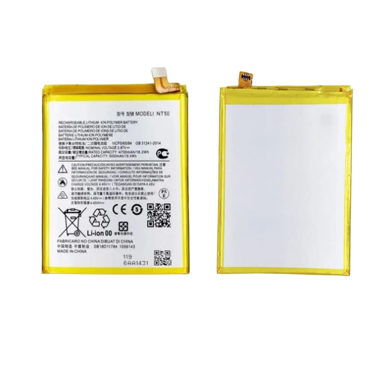 Batería para Moto Edge 20 Fusion / Edge 20 Lite, NT50