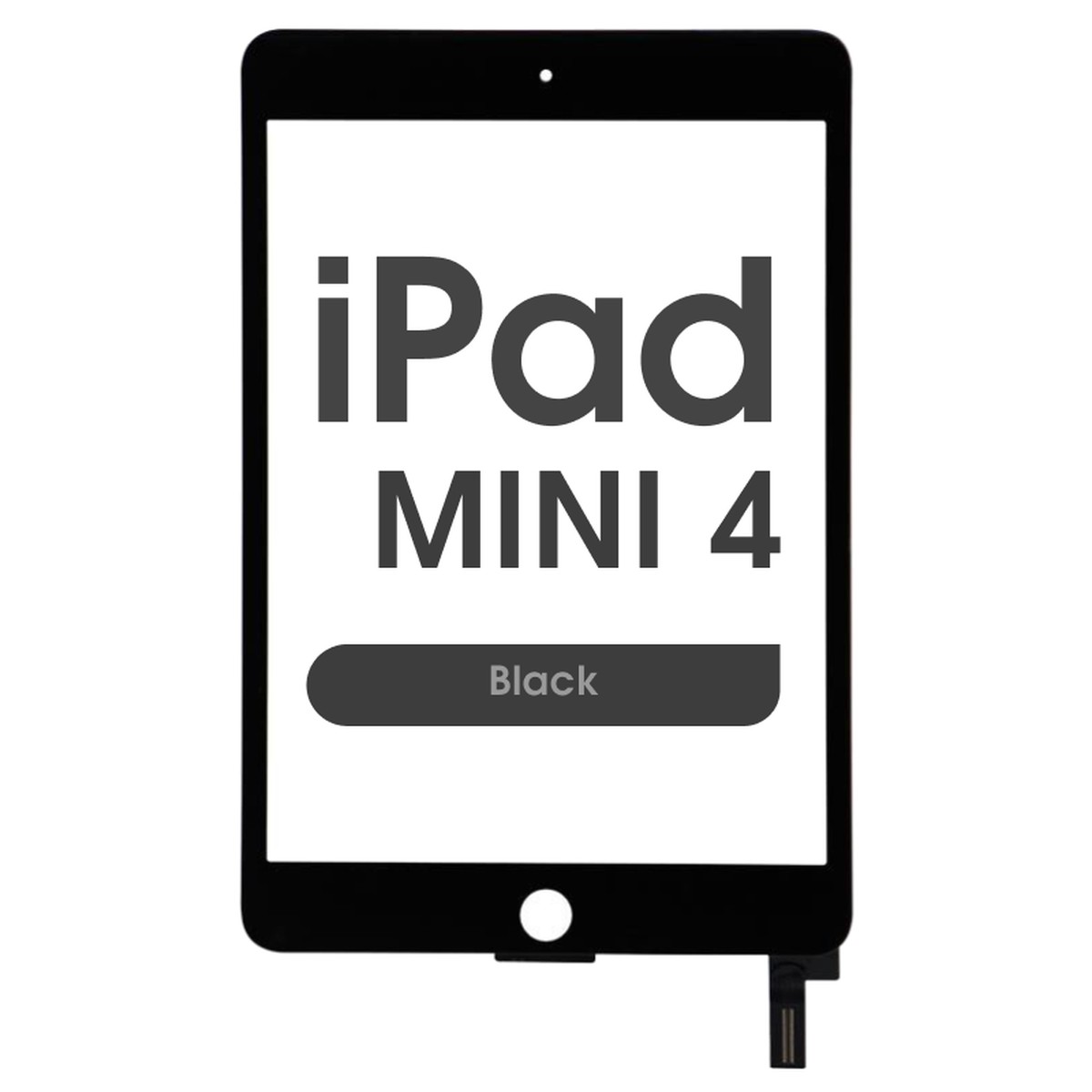 Cristal táctil con digitalizador OCA Master para iPad Mini 4, Black