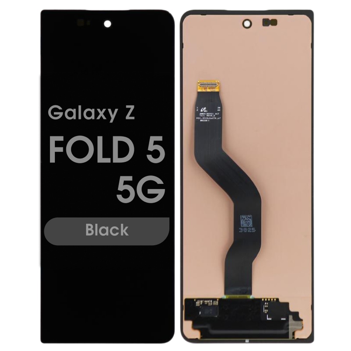 Pantalla OLED con táctil sin marco OEM Pull para Galaxy Z Fold 5 5G (F946), Grado A, Black
