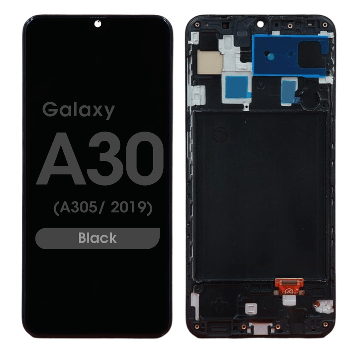 Pantalla OLED con táctil + marco OEM Pull para Galaxy A30, Grado C, A305 / 2019 / Black