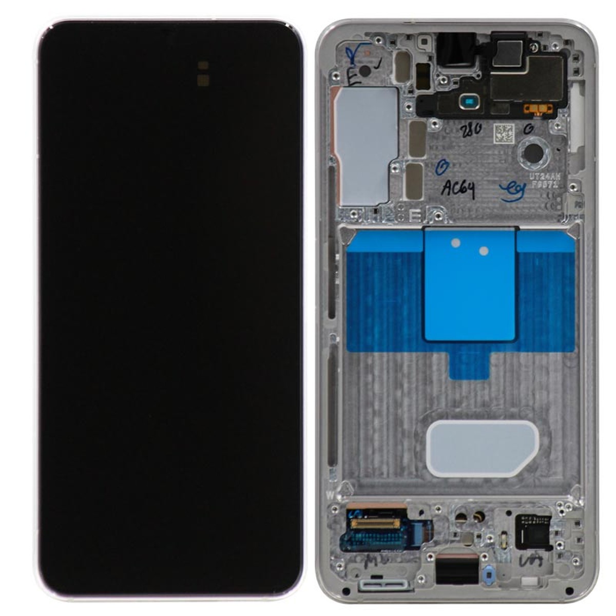 Pantalla OLED con táctil + marco OEM Pull para Galaxy S22 5G (S901), Grado C, White