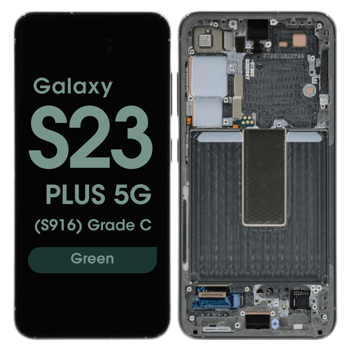 Pantalla OLED con táctil + marco OEM Pull para Galaxy S23 Plus 5G (S916), Grado C, Green