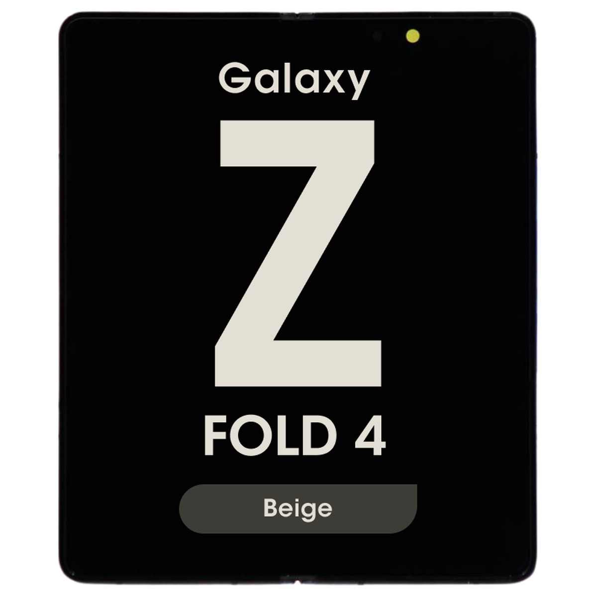 Pantalla OLED con táctil + marco OEM Pull para Galaxy Z Fold 4 (F936), Versión US, Grado B Plus, Main Screen / Beige