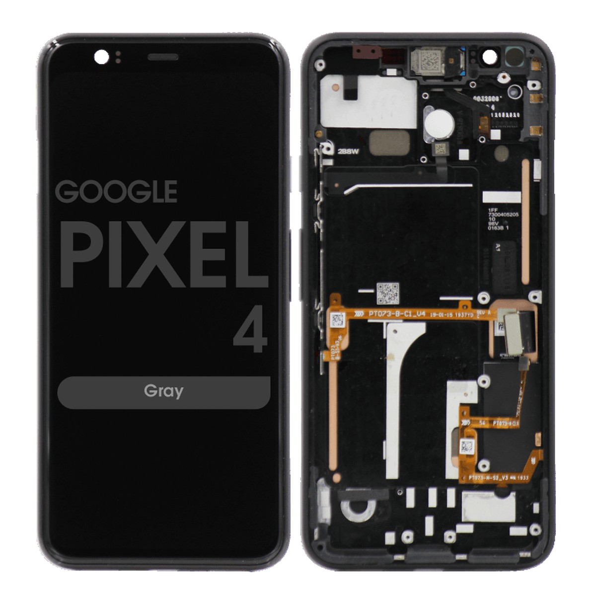 Pantalla OLED con táctil + marco OEM Pull para Google Pixel 4, Grado C, Gray