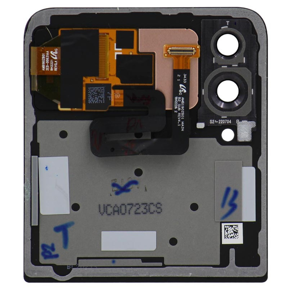 Pantalla Sub OLED con táctil sin marco OEM Pull para Galaxy Z Flip 4 (F721), Grado B, Graphite — imagen 2