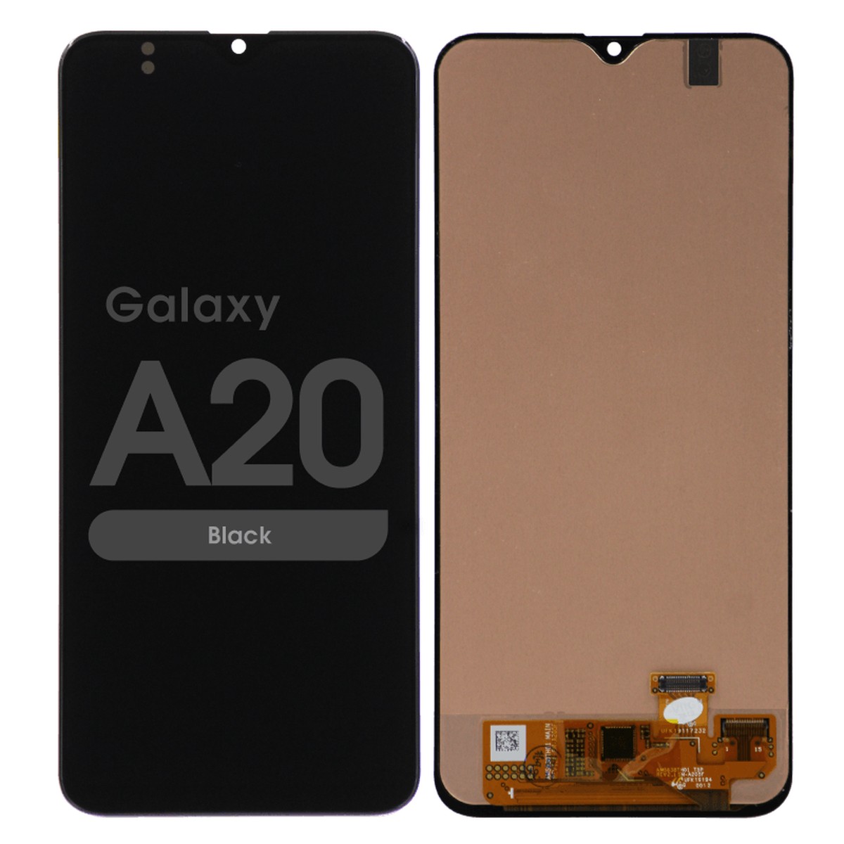 Pantalla OLED con táctil sin marco para Galaxy A20 (A205), Black