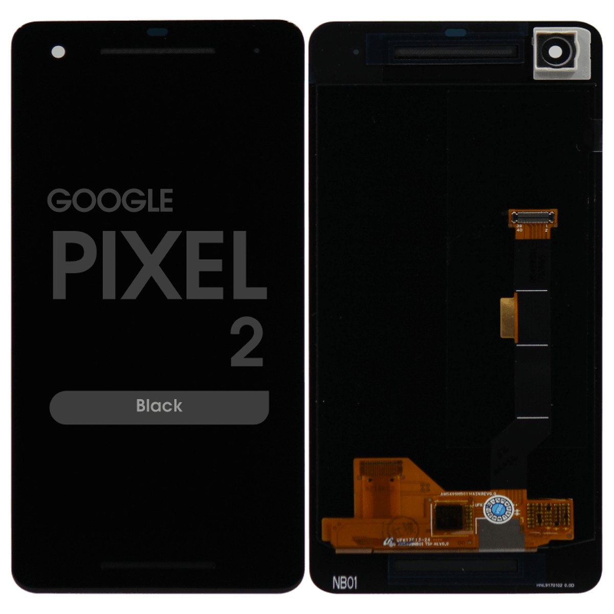 Pantalla OLED con táctil sin marco para Google Pixel 2, Black