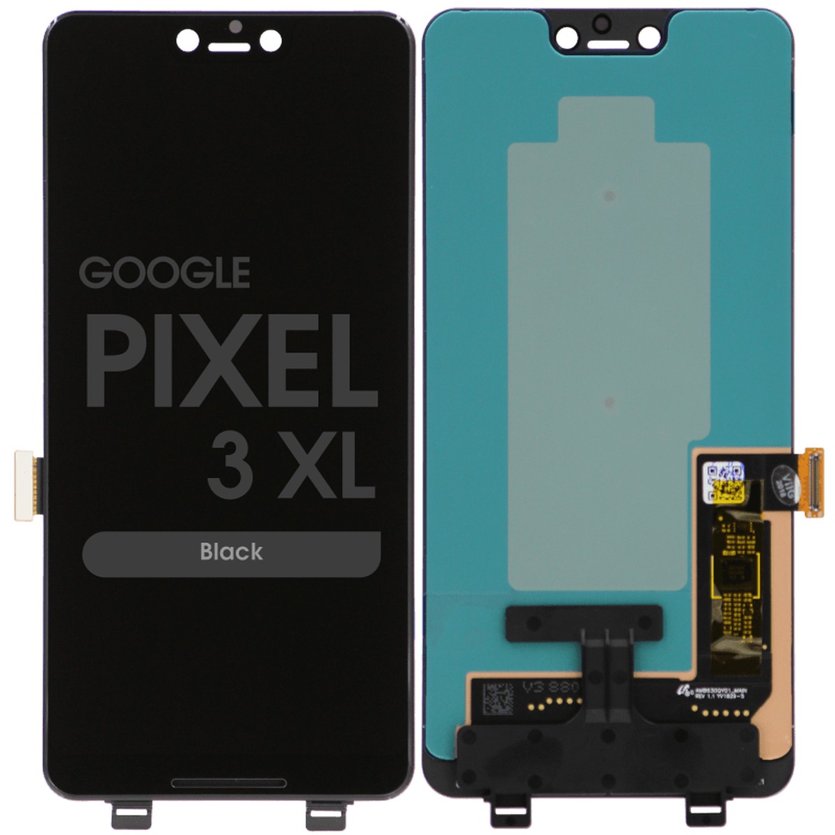 Pantalla OLED con táctil sin marco para Google Pixel 3 XL, Black