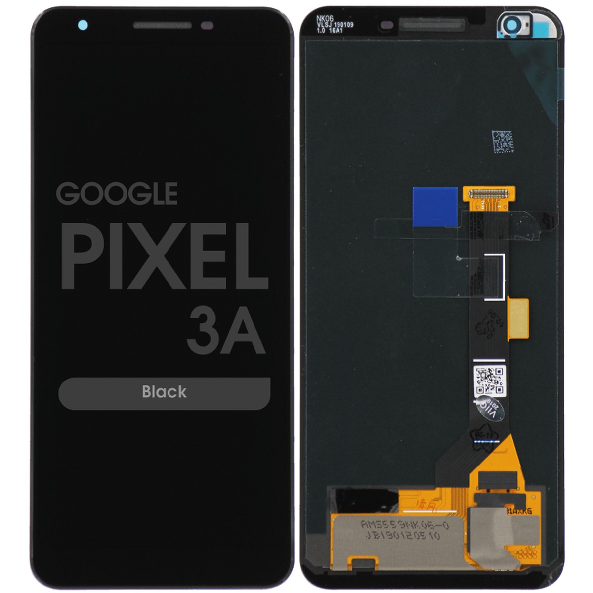Pantalla OLED con táctil sin marco para Google Pixel 3a, Black