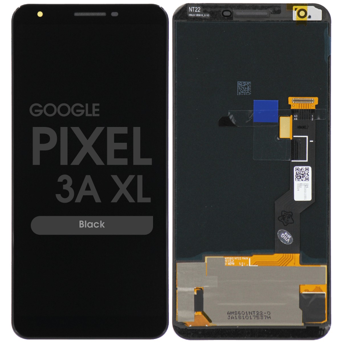 Pantalla OLED con táctil sin marco para Google Pixel 3a XL, Black