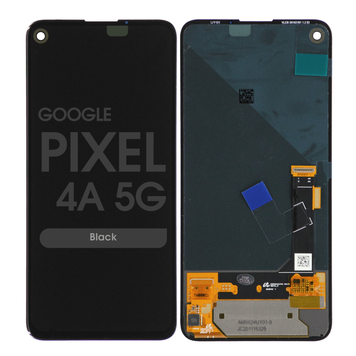 Pantalla OLED con táctil sin marco para Google Pixel 4a 5G, Black