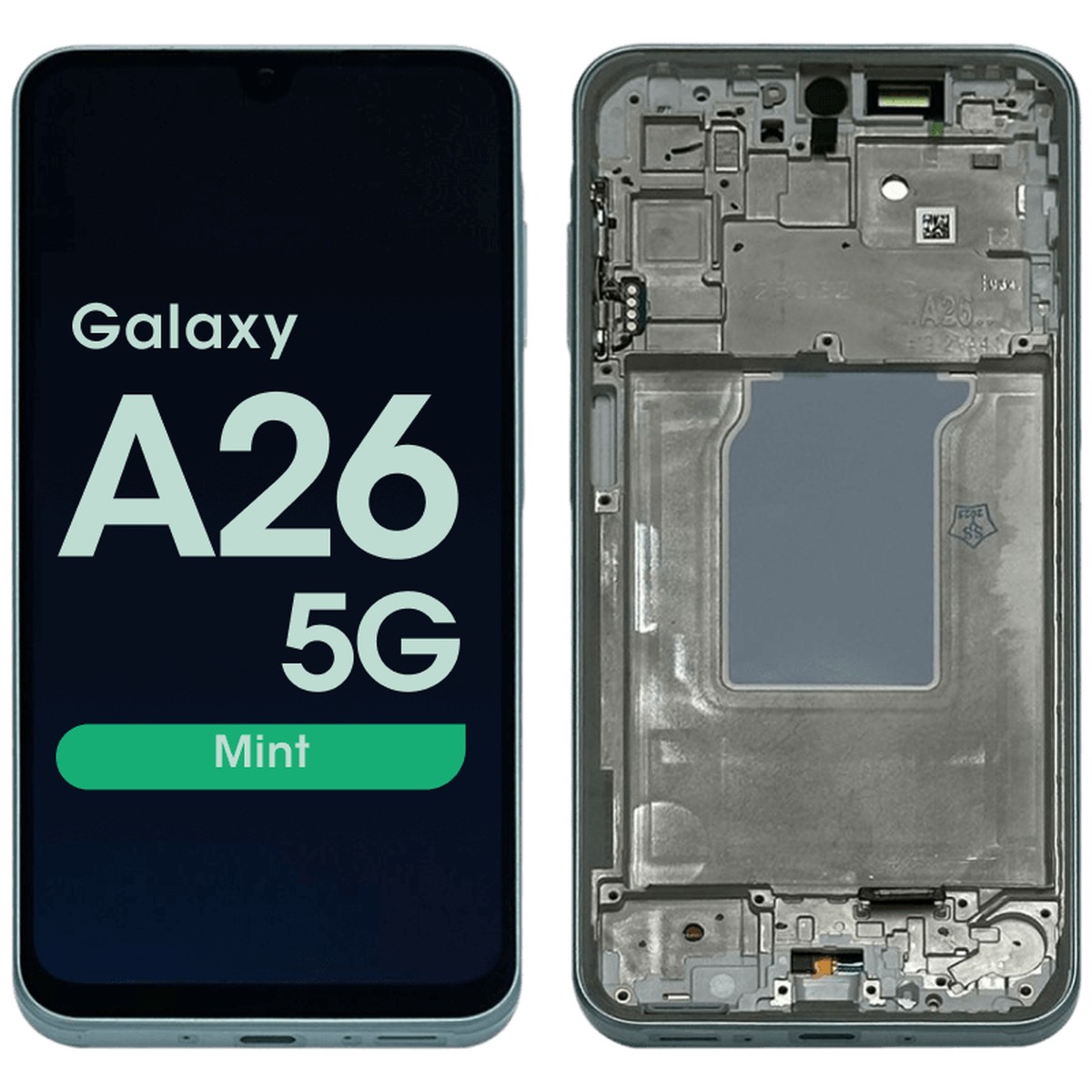 Pantalla OLED con táctil + marco para Galaxy A26 5G, A266 / 2025 / Mint