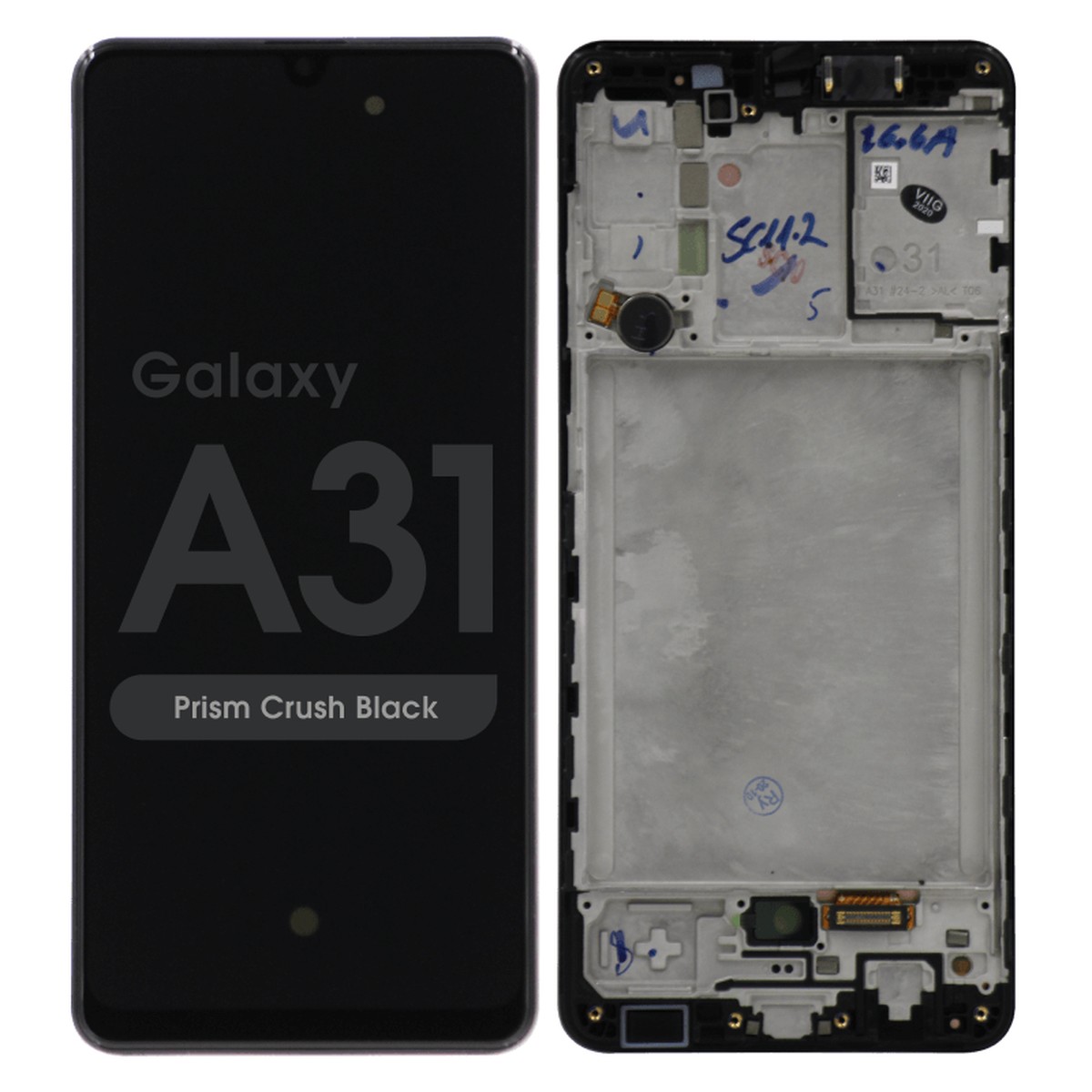 Pantalla OLED con táctil + marco para Galaxy A31 (A315), Prism Crush Black