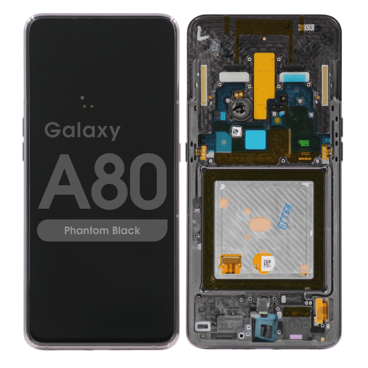 Pantalla OLED con táctil + marco para Galaxy A80 (A805), Phantom Black