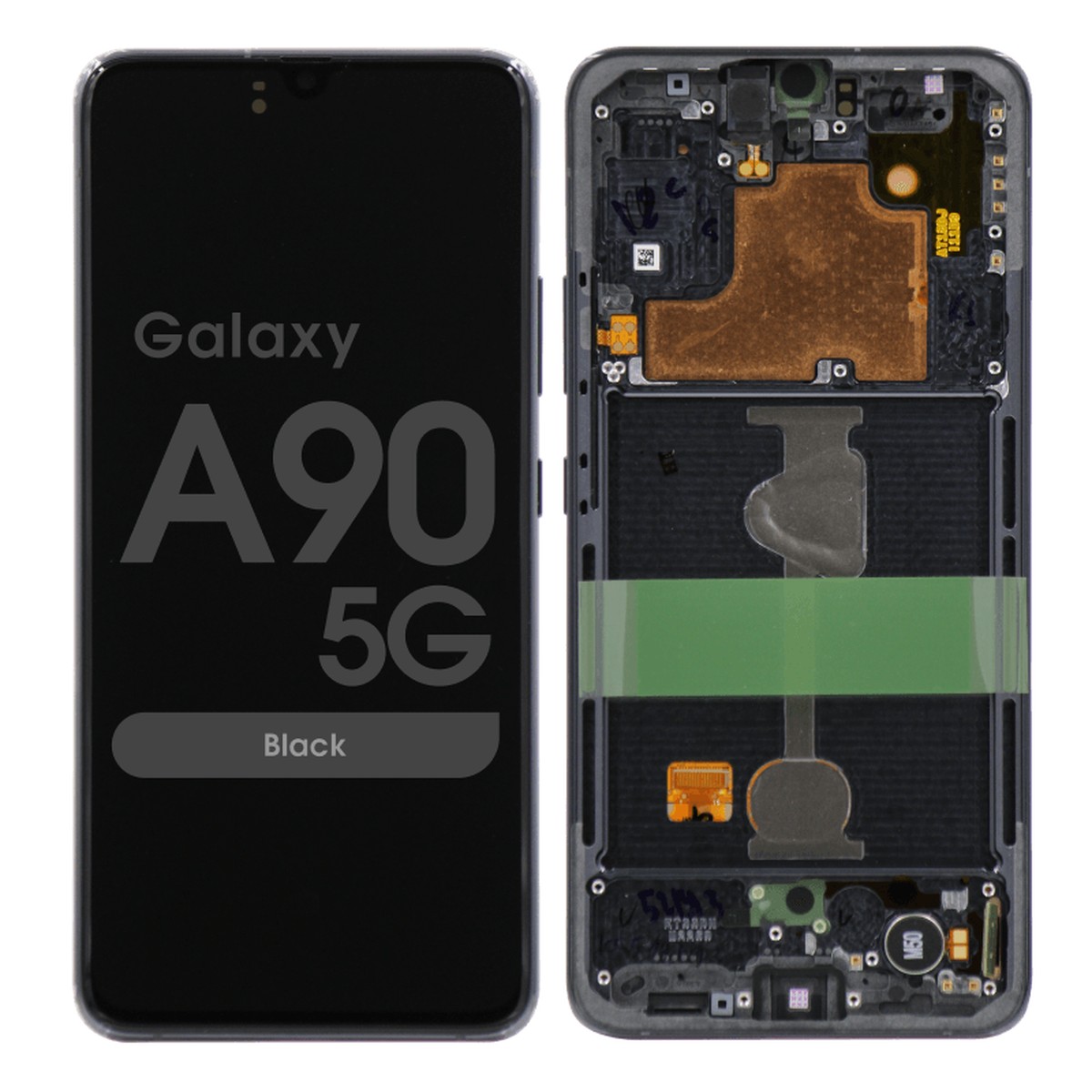 Pantalla OLED con táctil + marco para Galaxy A90 5G (A908), Black