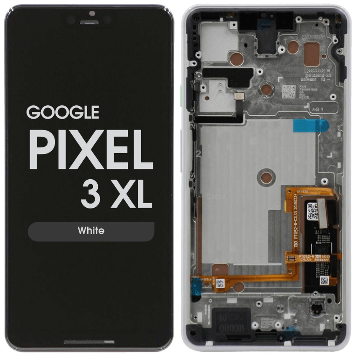Pantalla OLED con táctil + marco para Google Pixel 3 XL, White
