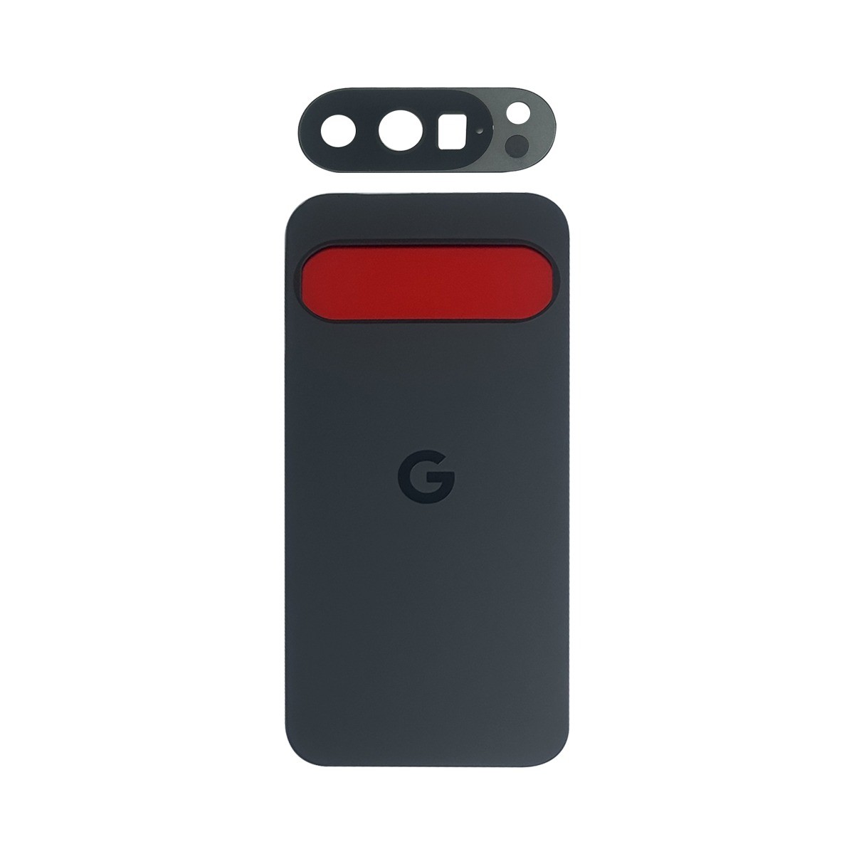 Carcasa trasera con adhesivo y lente de cámara Premium para Google Pixel 10 Pro, Obsidian