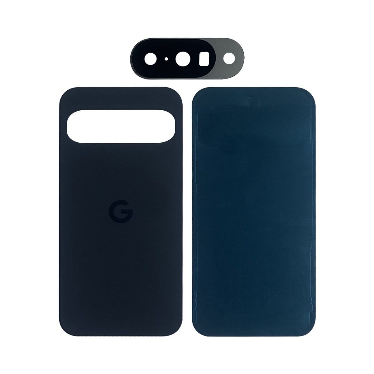 Carcasa trasera con adhesivo y lente de cámara Premium para Google Pixel 10, Obsidian