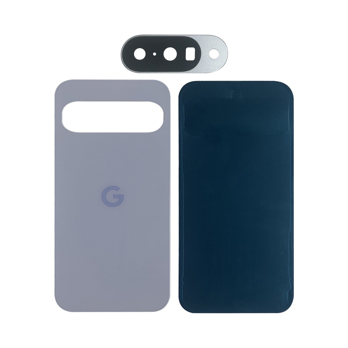 Carcasa trasera con adhesivo y lente de cámara Premium para Google Pixel 10, Frost